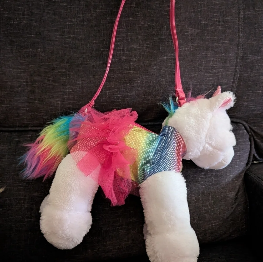 Rainbow unicorn purse